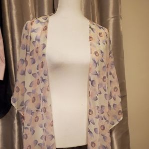 Francesca's Sheer Floral Kimono
